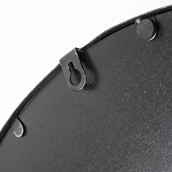Piers (Set of 2) Black Metal Mirrored Round Trays