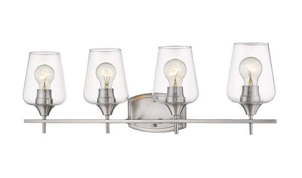 Joliet 4 Light Vanity in Brushed Nickel Finish