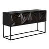 Zurich Console, Ebony Walnut with Iron
