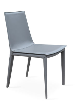 Tiffany dining chair grey bonded leather