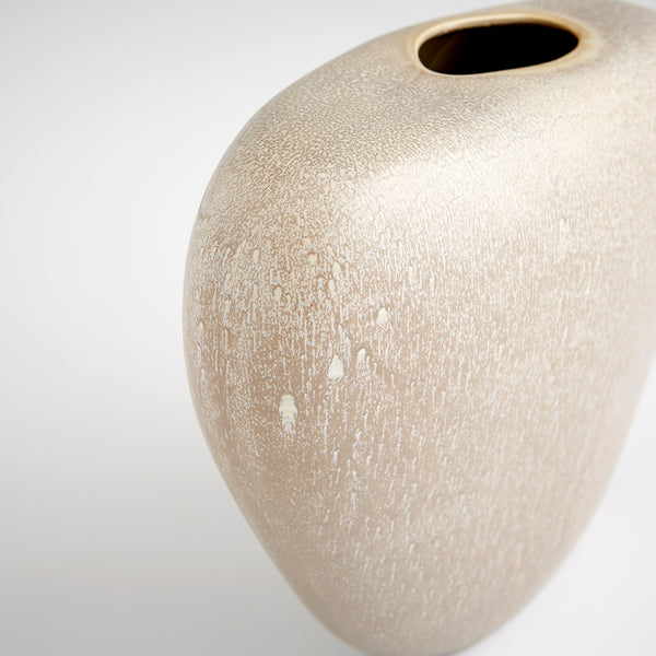 Pebble Vase in Olive Glaze