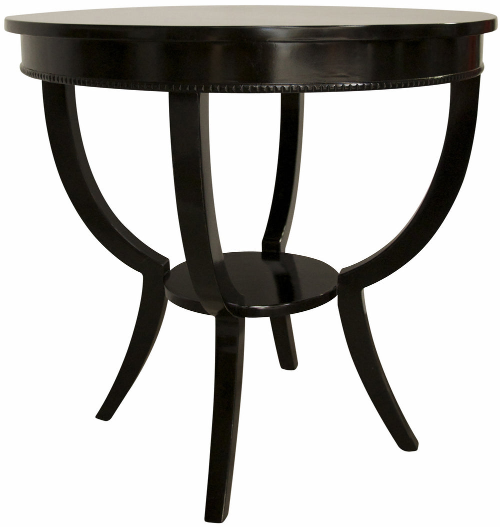 Scheffield Round End Table, Black