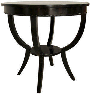 Scheffield Round End Table, Black