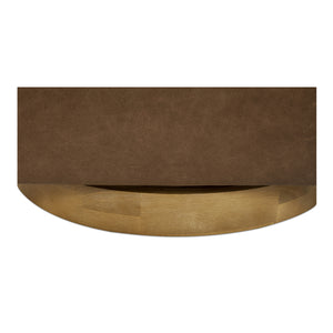 Moe's Oscy Leather Swivel Chair in Tan
