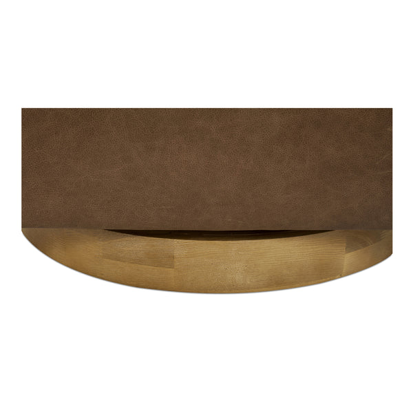 Moe's Oscy Leather Swivel Chair in Tan