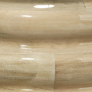 Soroban Mango Wood Table Lamp with Linen Shade