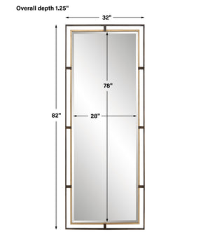 Carrizo Tall Bronze & Gold Mirror