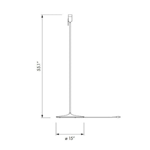 Eos Medium Floor Lamp in White with White Base