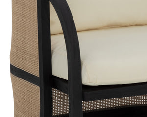 PALERMO LOUNGE CHAIR - CHARCOAL - STINSON CREAM