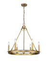 Barclay 6 Light Chandelier in Olde Brass Finish