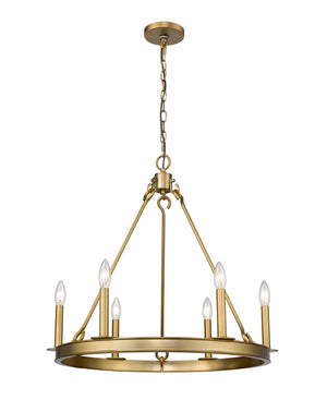 Barclay 6 Light Chandelier in Olde Brass Finish