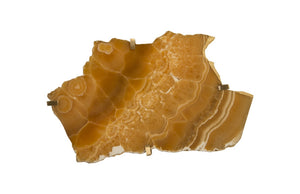 Gem Wall Slice in Brass Setting, Sand Onyx