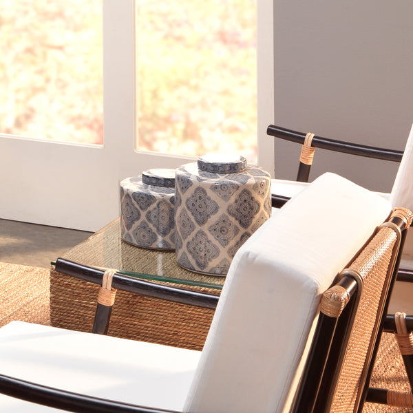 Oran Ceramic Decorative Canisters (Set of 2)