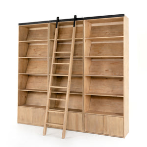Bane Triple Bookshelf W/ Ladder In Smoked P