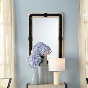  Contrast Jute Rectangle Mirror