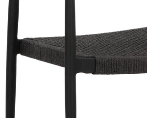 NAVA STACKABLE DINING ARMCHAIR - BLACK