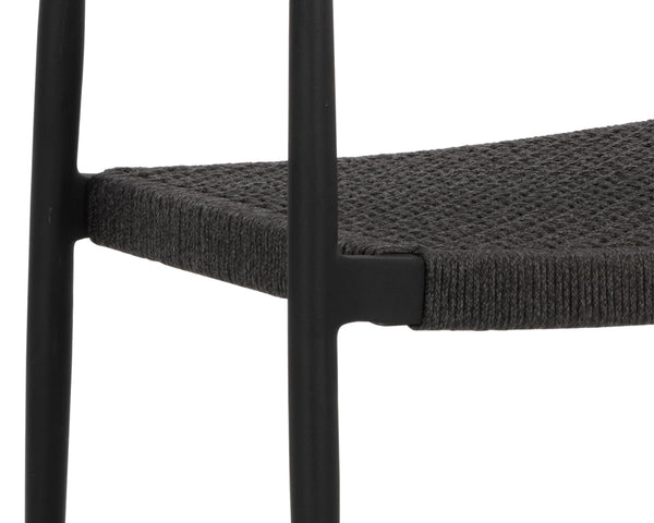 NAVA STACKABLE DINING ARMCHAIR - BLACK