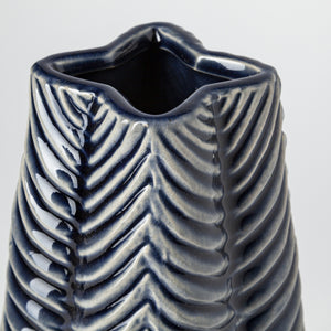 Bashir II Large Dark Navy Gloss Ceramic Vase