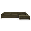 Moe's Farrow Sectional Cedar Green with Right Chaise