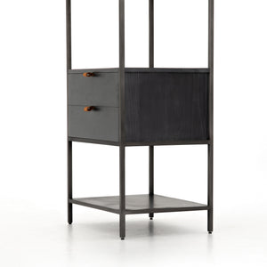 Trey Bookshelf in Black Wash Poplar