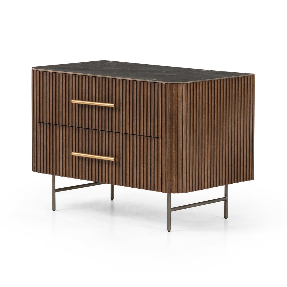 Fletcher Large Nightstand In Terra Brown
