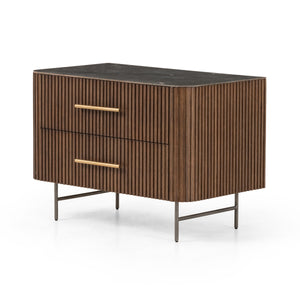 Fletcher Large Nightstand In Terra Brown