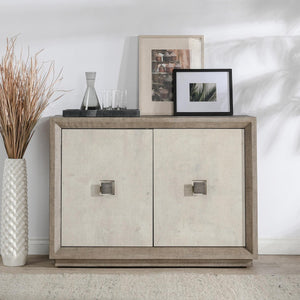 Denver Solid Wood 2Dr Cabinet - Gray/White