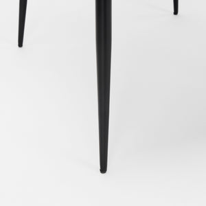Hartt Dining Chair W/ Matte Black Metal Frame and Gray Fabric
