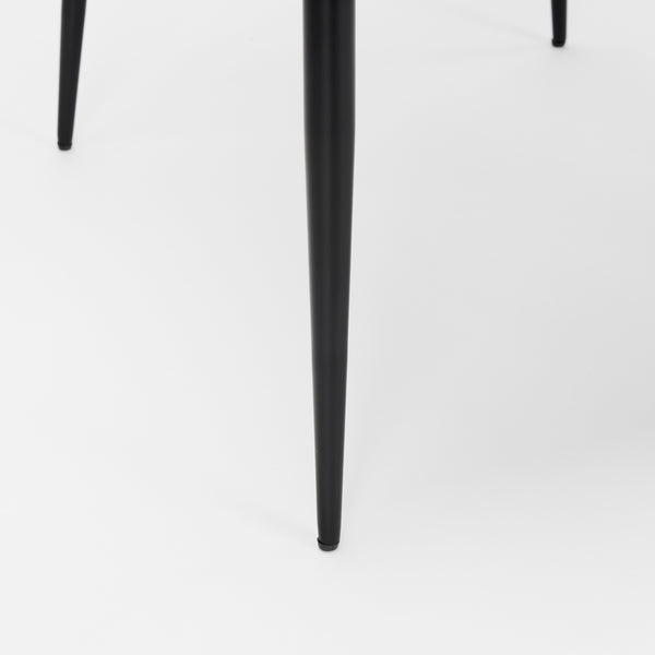 Hartt Dining Chair W/ Matte Black Metal Frame and Gray Fabric