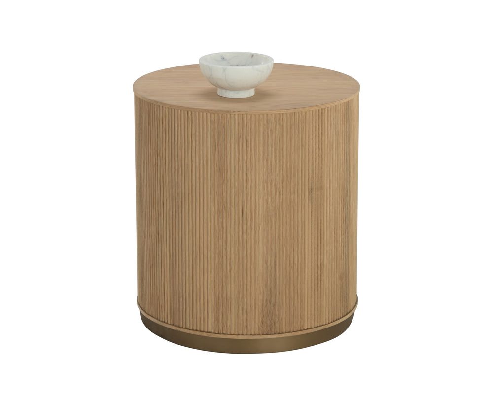 KALLA SIDE TABLE - RUSTIC OAK
