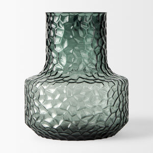 Jolene Short Green Glass Vase