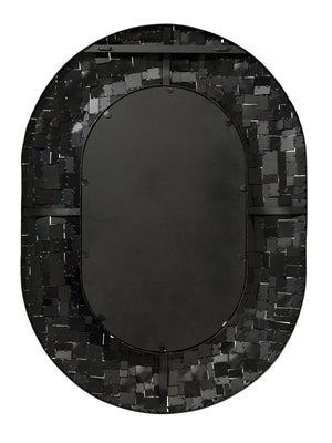 Enigma Iron Oval Wall Mirror 