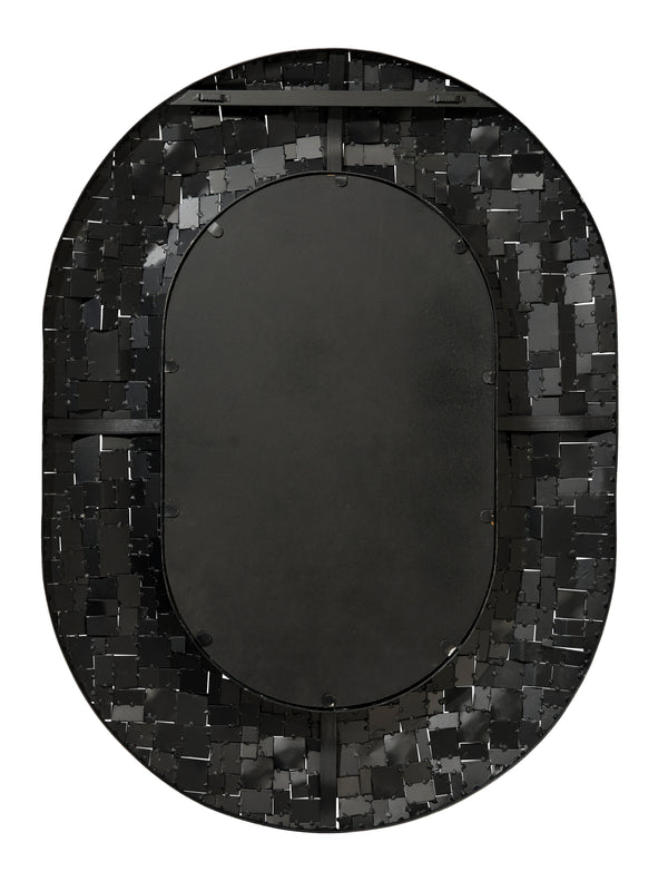 Enigma Iron Oval Wall Mirror 