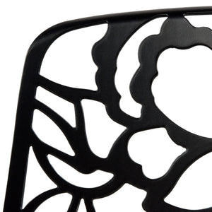 ORO ALUMINUM CHAIR (ARMLESS) - BLACK