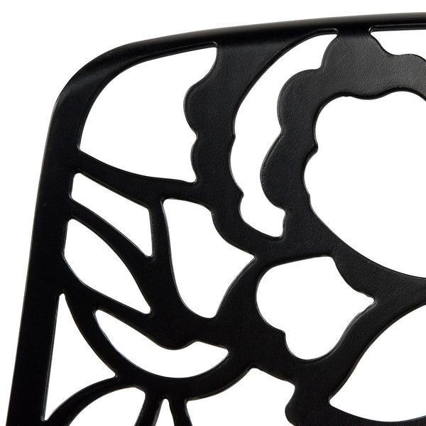 ORO ALUMINUM CHAIR (ARMLESS) - BLACK