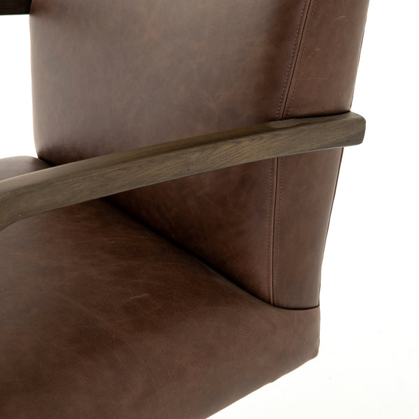 Bryson Traditional Desk Chair-Havana Brown