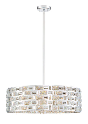 Aludra 7 Light Pendant in Chrome Finish