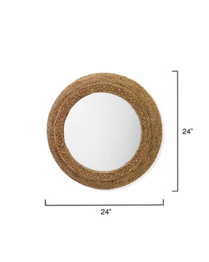 Seagrass Round Wall Mirror