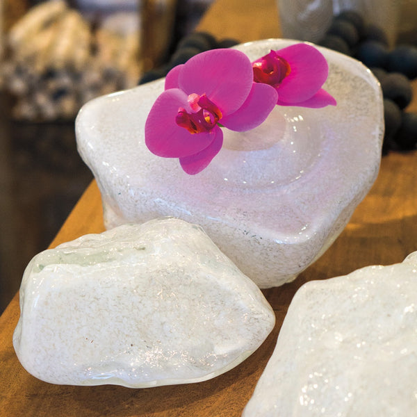 Fuchsia Orchids in Iceberg Glass Sculpture