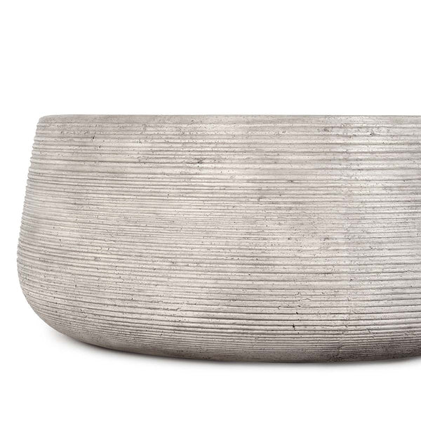 Nellie 37" Outdoor Round Coffee Table - Light Gray