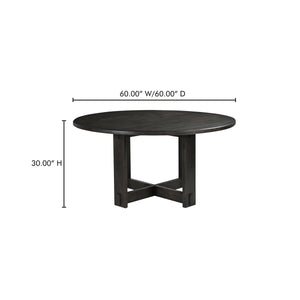 Moe's Glenn Round Dining Table in Dark Brown