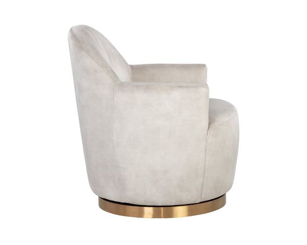 CASEY SWIVEL LOUNGE CHAIR - NONO CREAM