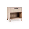 Jensen Solid Wood Nightstand with Cane Detailing - Taupe