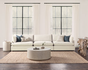 Caplan 3-Piece Sectional in Elite-Ivory with Deep Seating