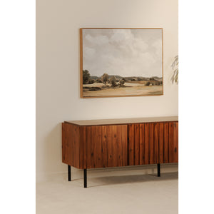 Lincoln Media Cabinet in Brown with Clinker Design