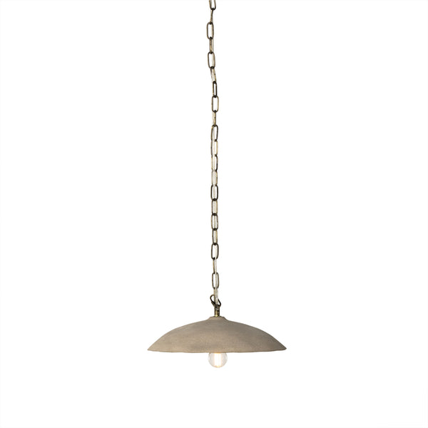 Organic Ceramic Pendant In Sand Porcelain