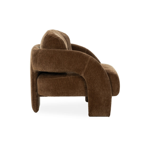 Salino Upholstered Lounge Chair with Foam Seat - Bronze