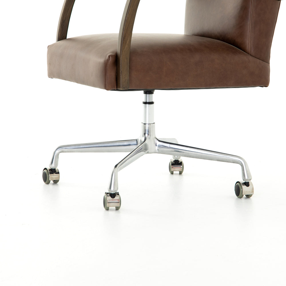 Bryson Traditional Desk Chair-Havana Brown