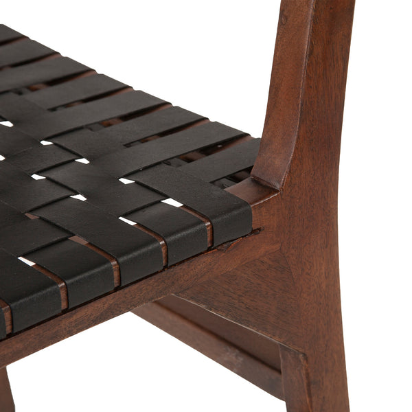 Palermo Dining Chair 18" Black Leather