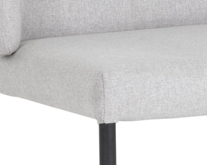 PEARCE DINING CHAIR - LIGHT GREY / BRAVO COGNAC